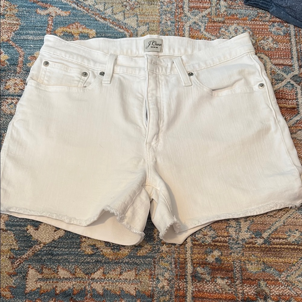 J. Crew Women's Classic White Jean Shorts